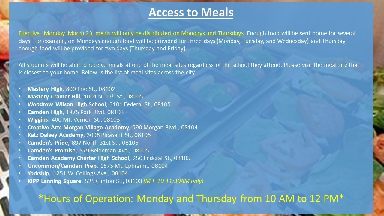 covid- access to meals